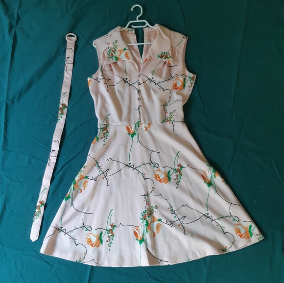 Cami Originals by Leboff Dresses & Skirts - 1960 Vintage Pink Sleeveless Dress Polyester Knee Length